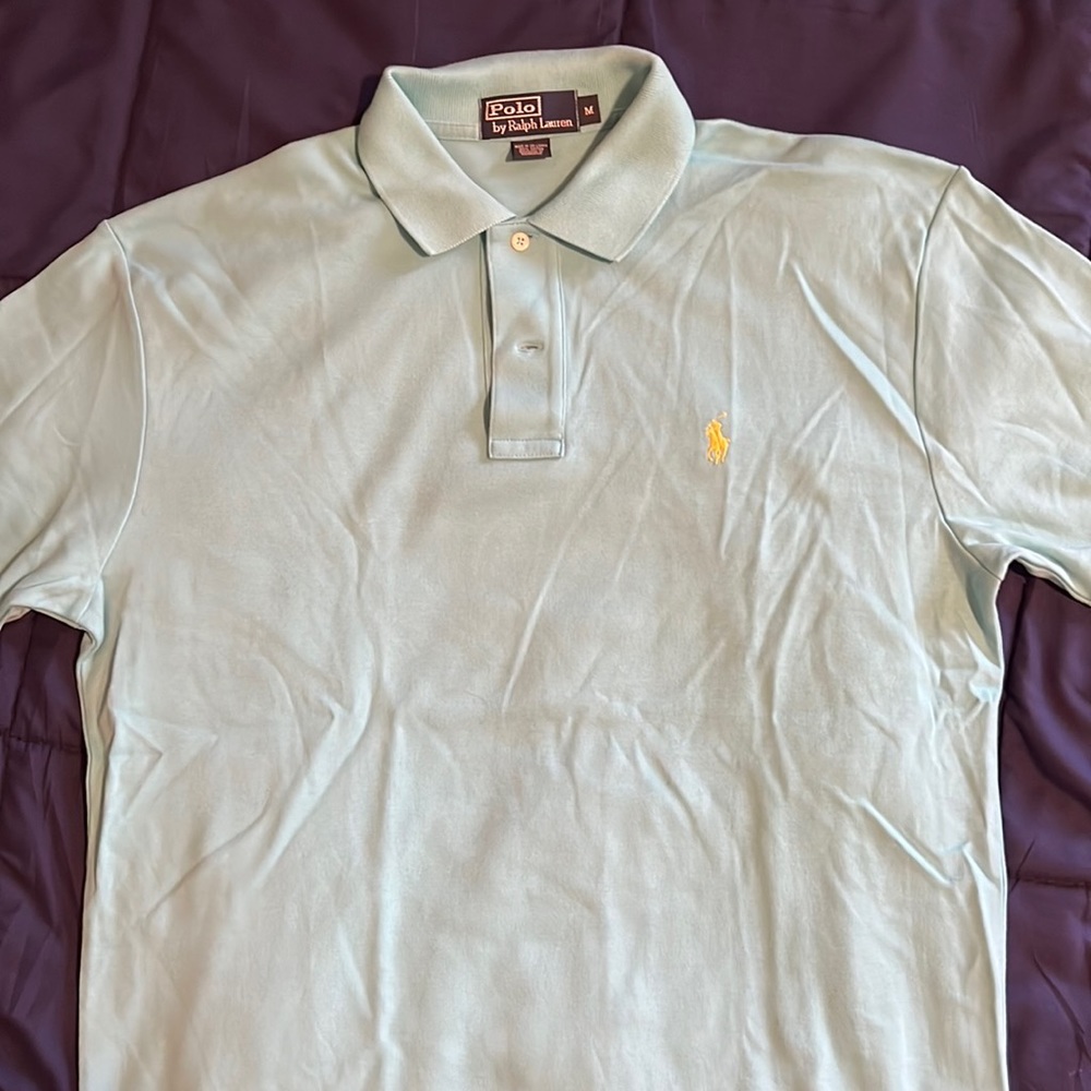 Premium teal polo by Ralph Lauren collar shirt